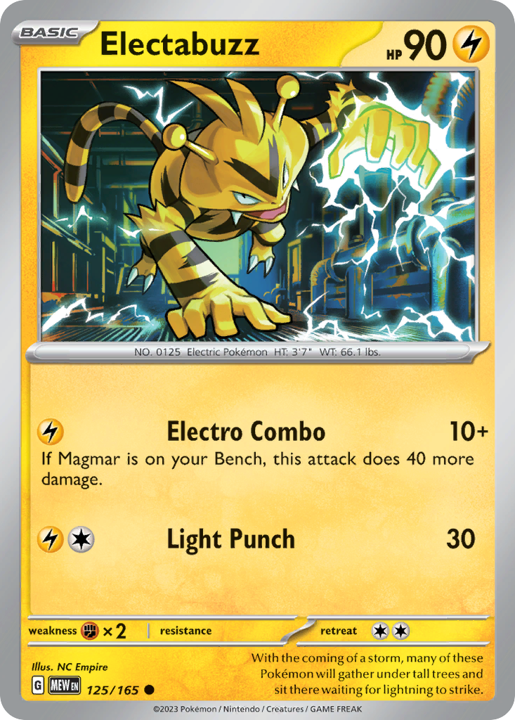 Electabuzz – 151 125/165 Pokémon card