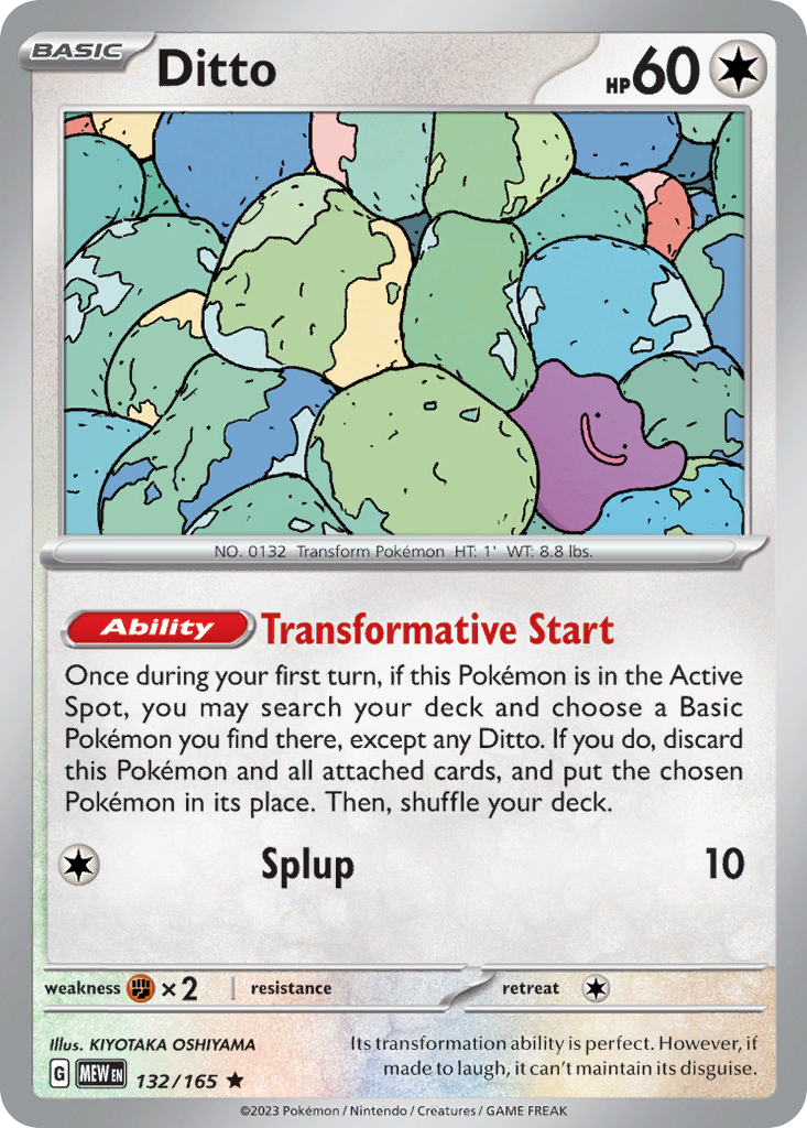Ditto – 151 132/165 Pokémon card