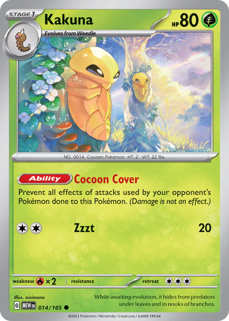 Kakuna – 151 014/165 Pokémon card