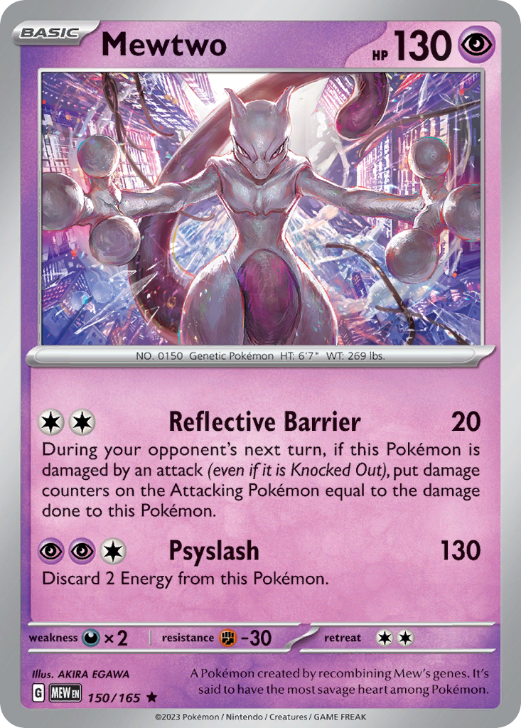 Mewtwo – 151 150/165 Pokémon card