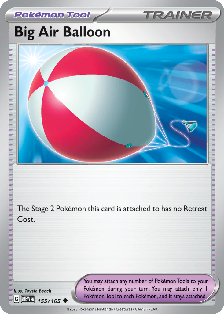 Big Air Balloon – 151 155/165 Pokémon card