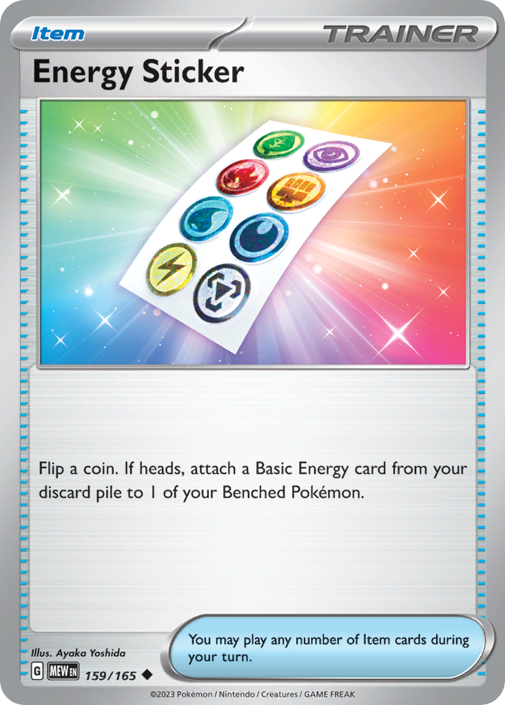 Energy Sticker – 151 159/165 Pokémon card