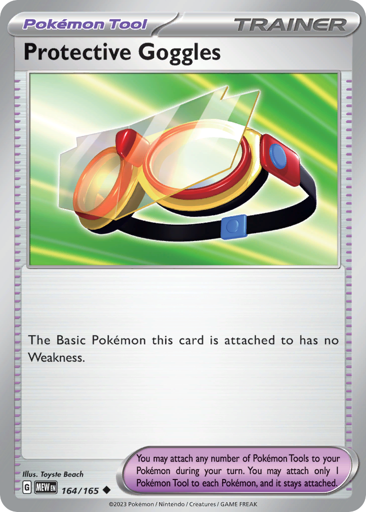 Protective Goggles – 151 164/165 Pokémon card