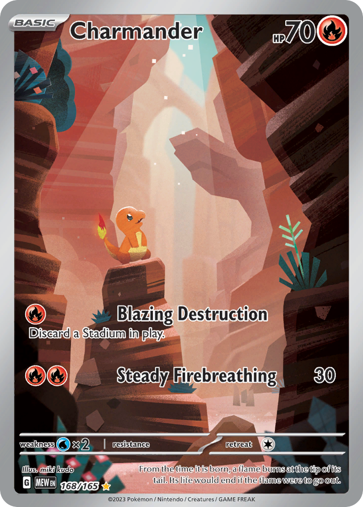 Charmander – 151 168/165 Pokémon card
