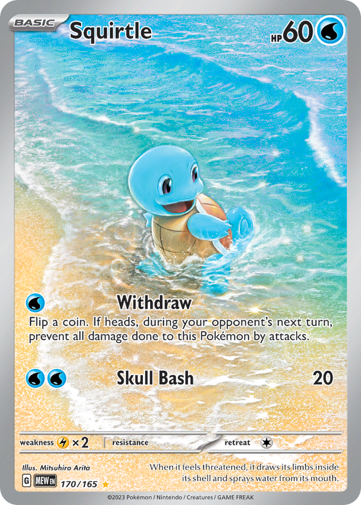 Squirtle – 151 170/165 Pokémon card