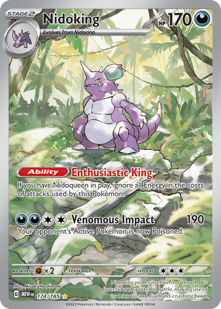 Nidoking – 151 174/165 Pokémon card