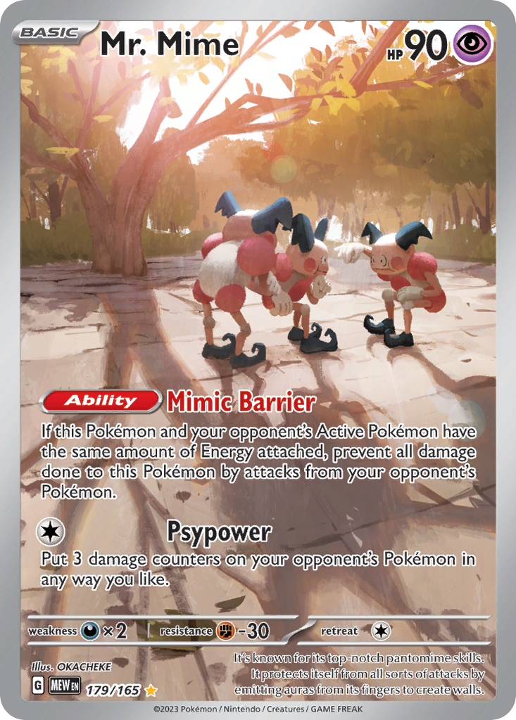 Mr. Mime – 151 179/165 Pokémon card