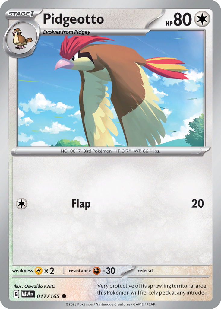 Pidgeotto – 151 017/165 Pokémon card