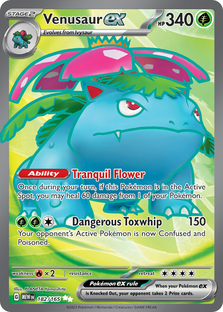 Venusaur ex – 151 182/165 Pokémon card