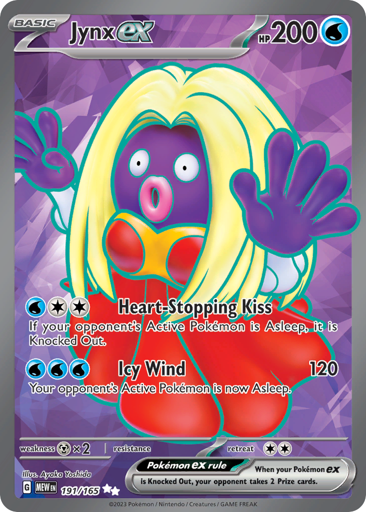 Jynx ex – 151 191/165 Pokémon card