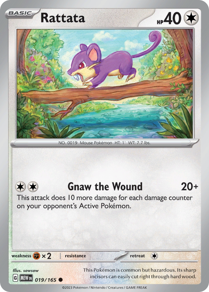 Rattata – 151 019/165 Pokémon card