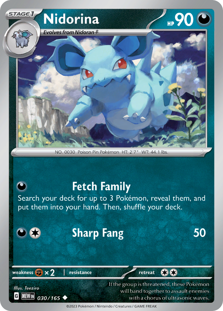 Nidorina – 151 030/165 Pokémon card