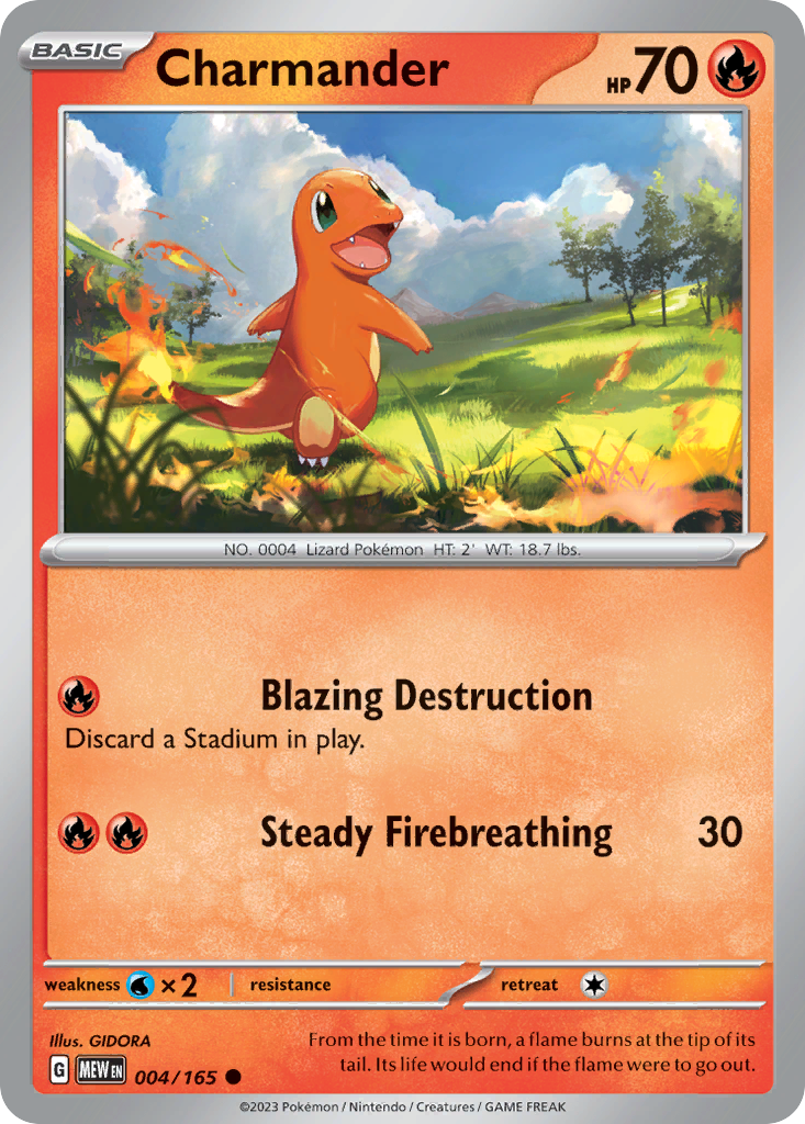 Charmander – 151 004/165 Pokémon card