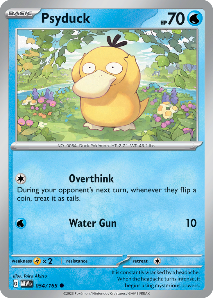 Psyduck – 151 054/165 Pokémon card