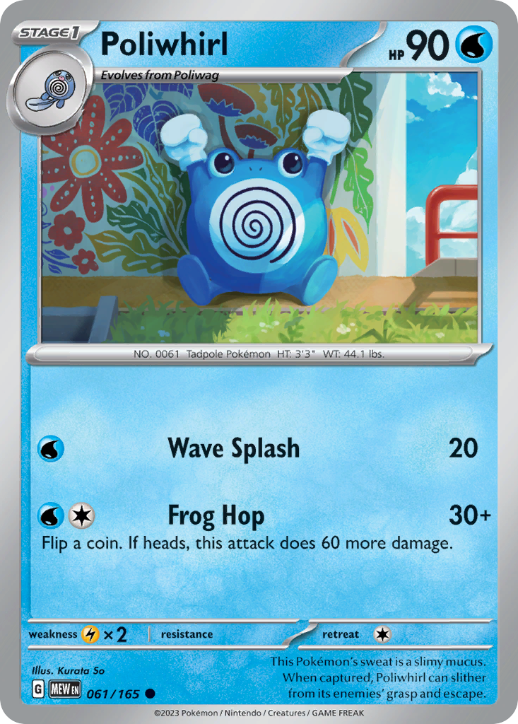 Poliwhirl – 151 061/165 Pokémon card