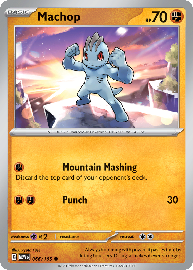Machop – 151 066/165 Pokémon card