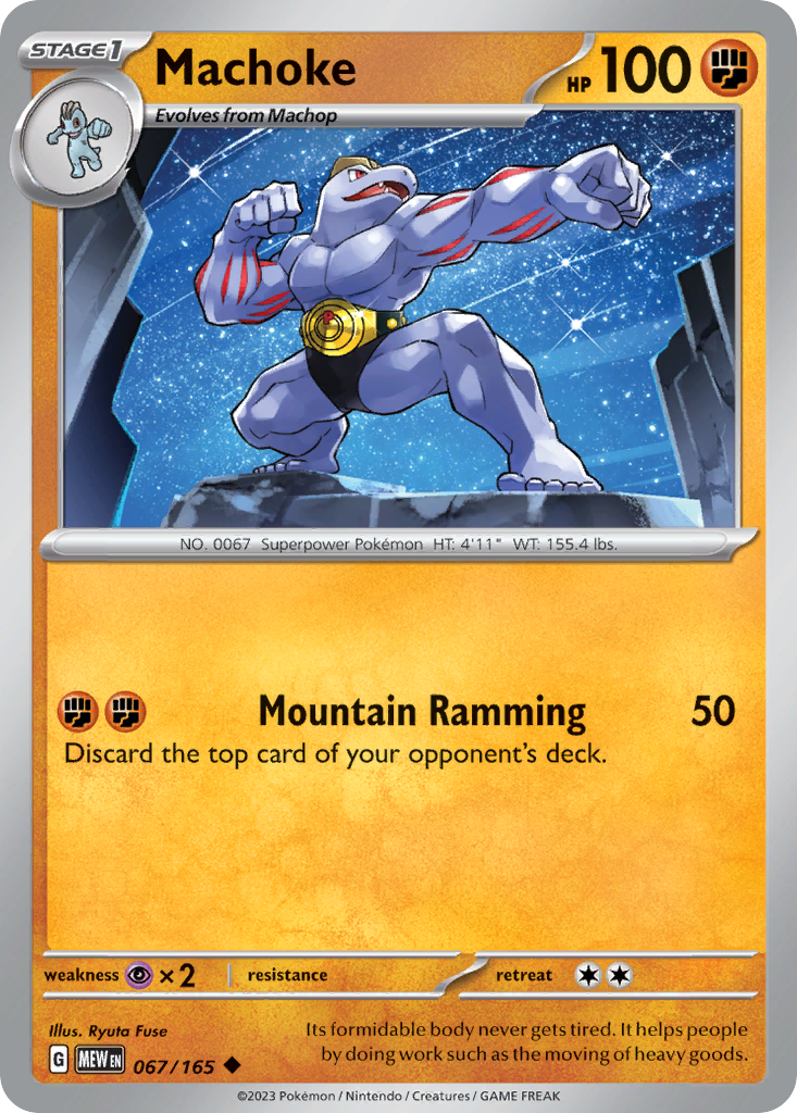 Machoke – 151 067/165 Pokémon card