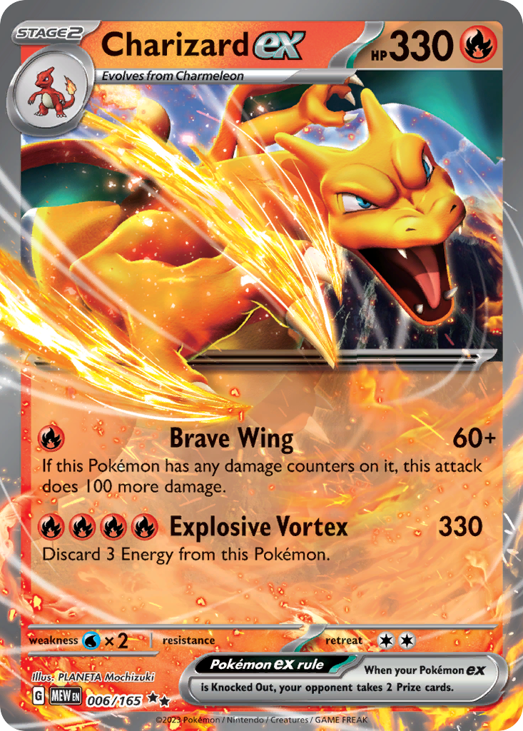 Charizard ex – 151 006/165 Pokémon card