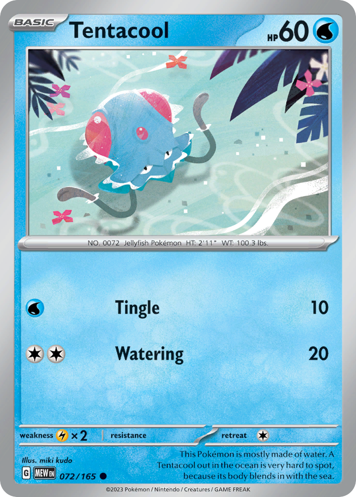 Tentacool – 151 072/165 Pokémon card