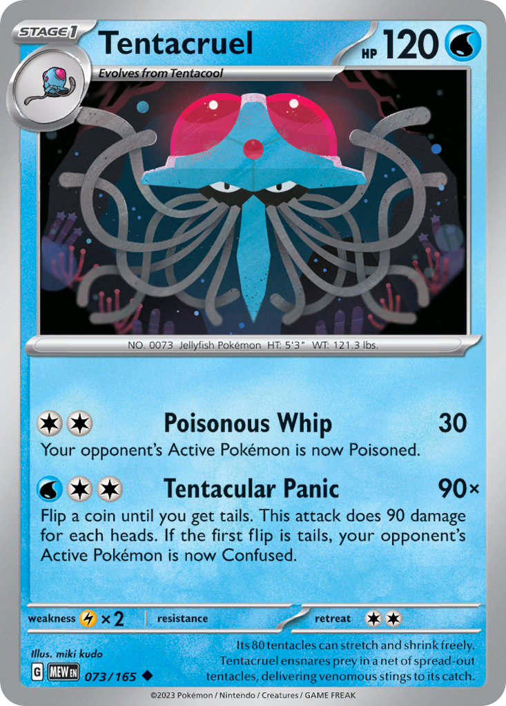 Tentacruel – 151 073/165 Pokémon card