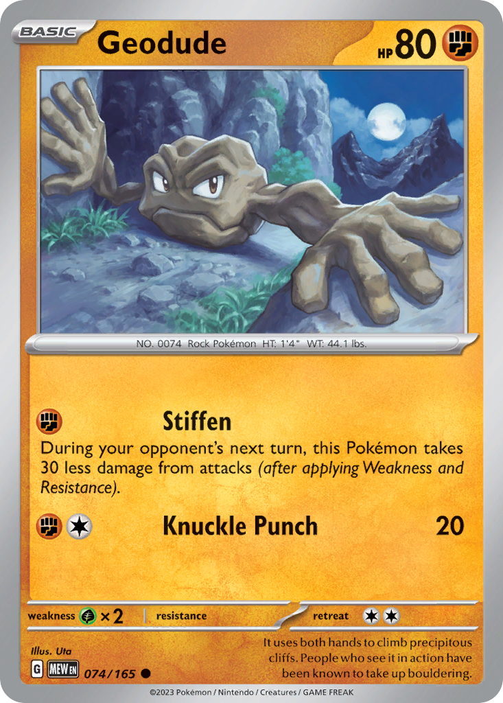 Geodude – 151 074/165 Pokémon card