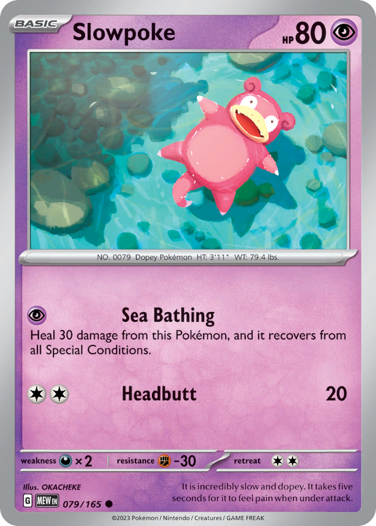 Slowpoke – 151 079/165 Pokémon card