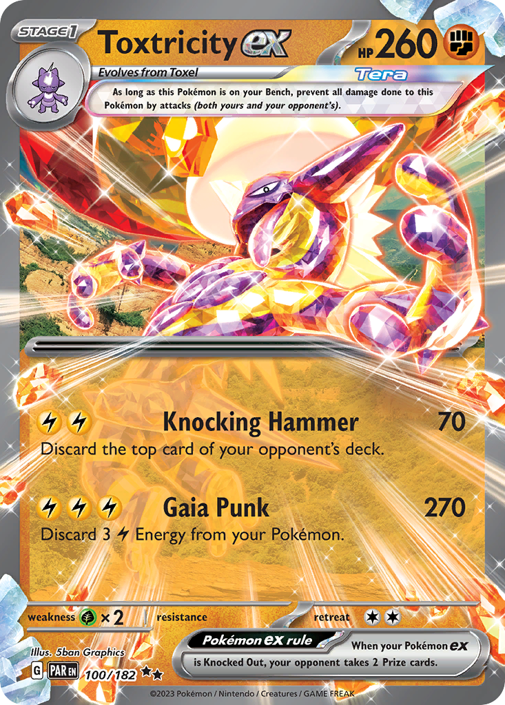 Toxtricity ex – Paradox Rift 100/182 Pokémon card