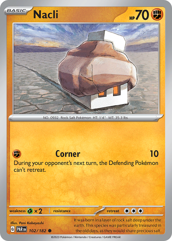Nacli – Paradox Rift 102/182 Pokémon card
