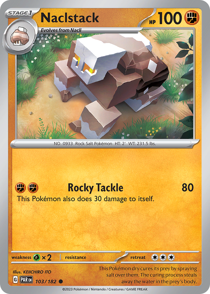 Naclstack – Paradox Rift 103/182 Pokémon card