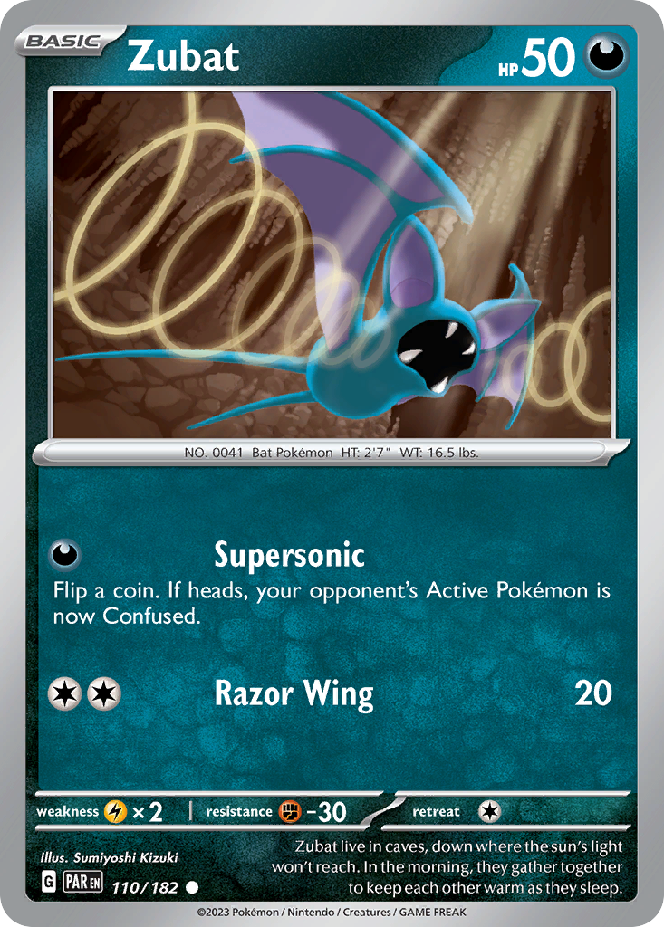 Zubat – Paradox Rift 110/182 Pokémon card