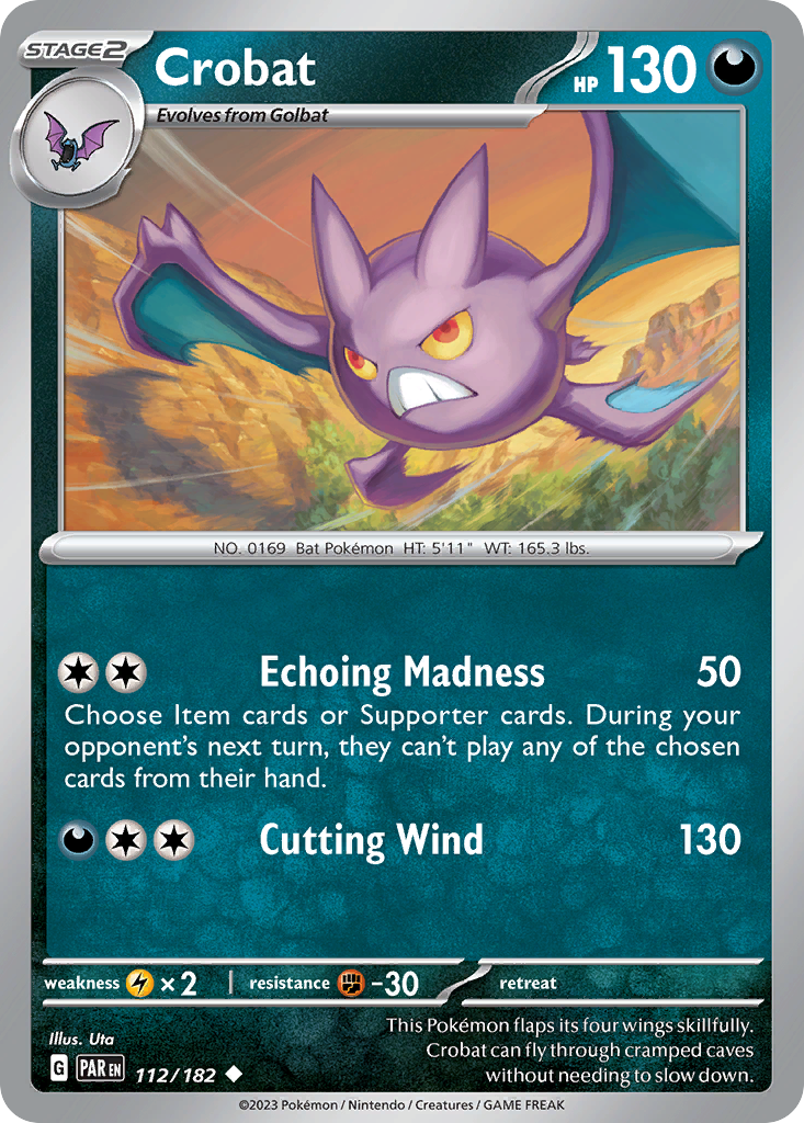 Crobat – Paradox Rift 112/182 Pokémon card