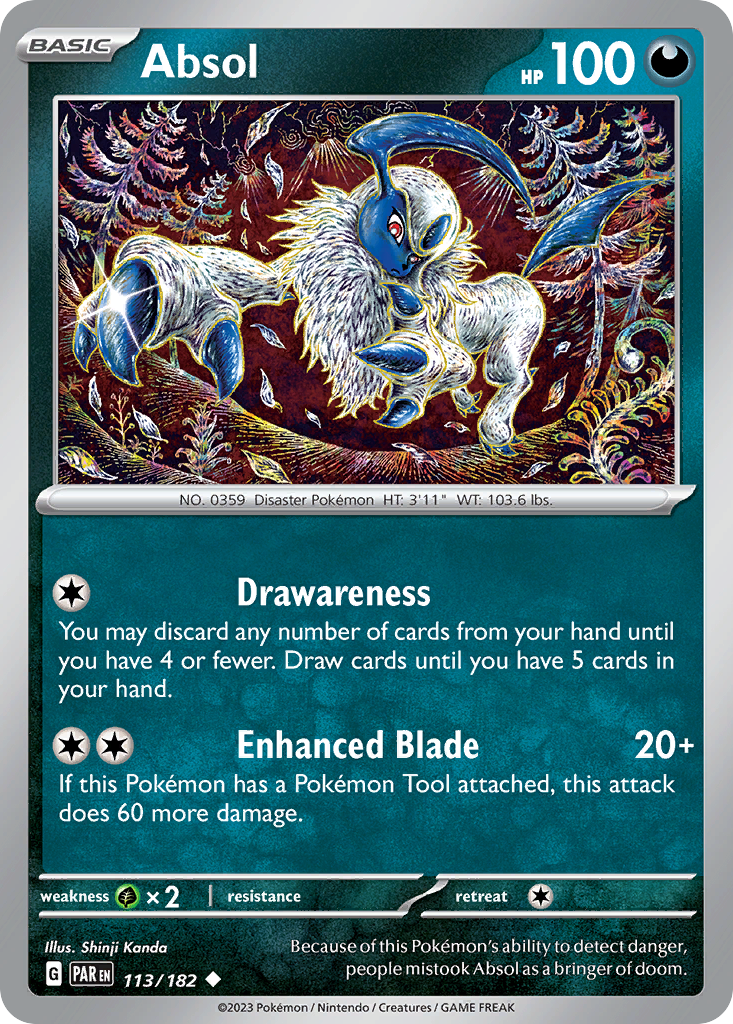 Absol – Paradox Rift 113/182 Pokémon card
