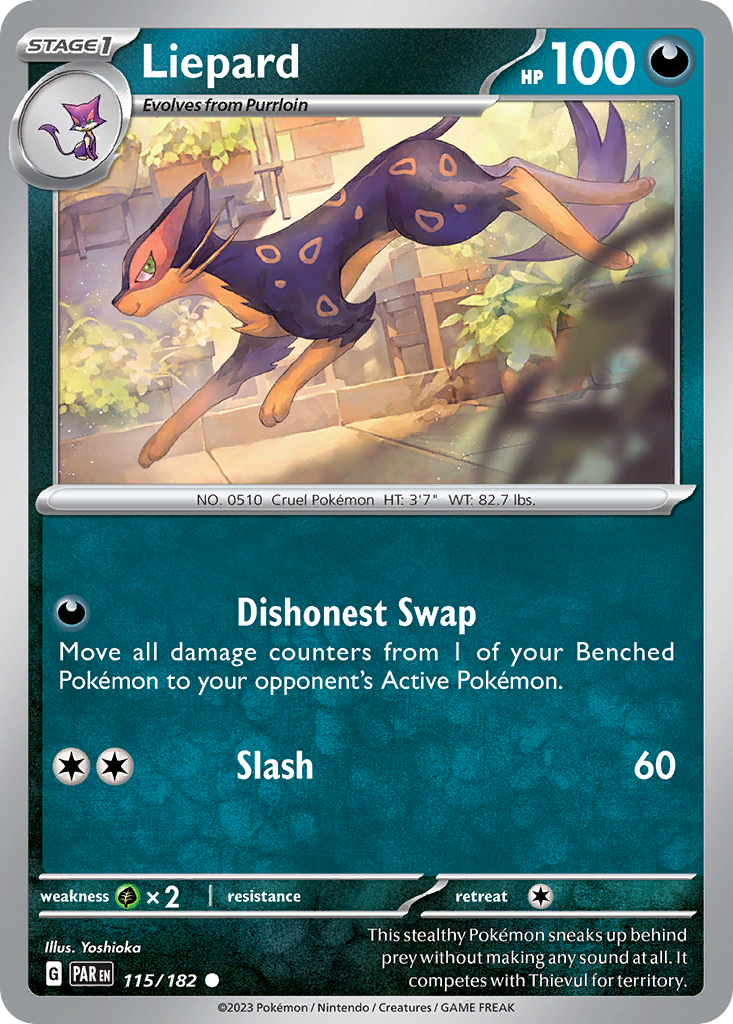 Liepard – Paradox Rift 115/182 Pokémon card