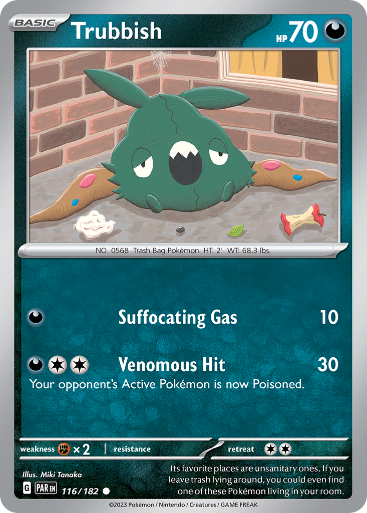 Trubbish – Paradox Rift 116/182 Pokémon card