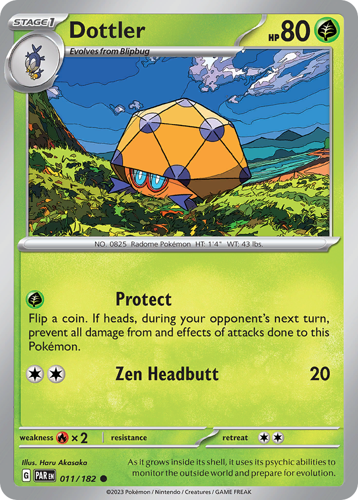 Dottler – Paradox Rift 011/182 Pokémon card