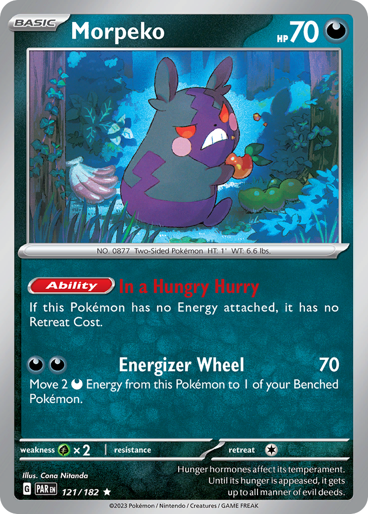 Morpeko – Paradox Rift 121/182 Pokémon card