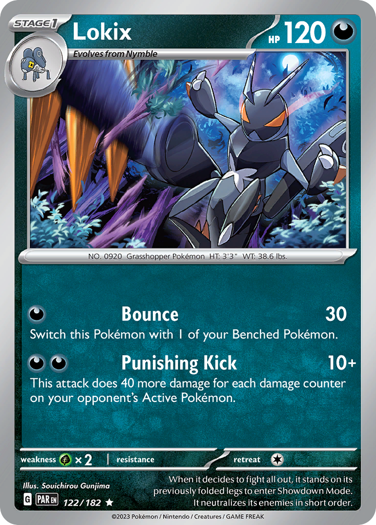 Lokix – Paradox Rift 122/182 Pokémon card