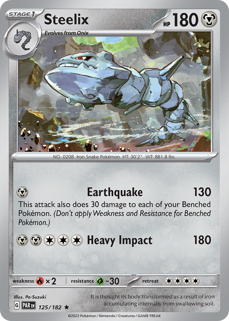 Steelix – Paradox Rift 125/182 Pokémon card