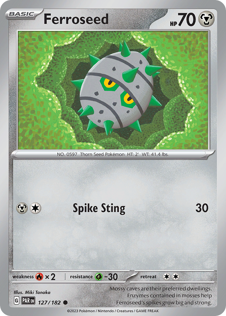 Ferroseed – Paradox Rift 127/182 Pokémon card