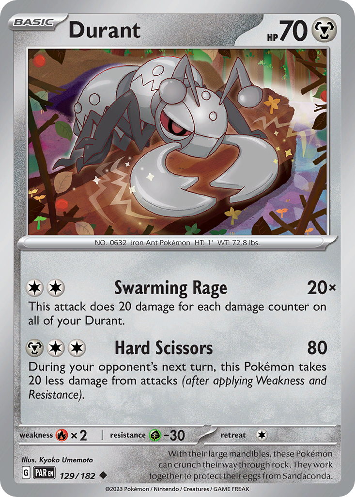 Durant – Paradox Rift 129/182 Pokémon card