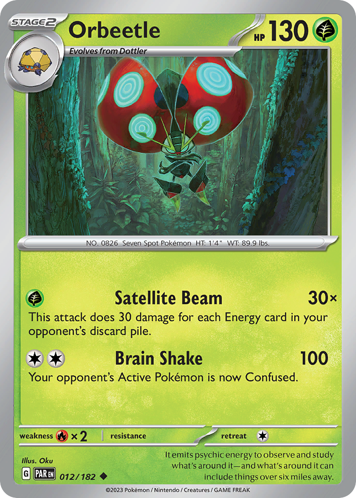 Orbeetle – Paradox Rift 012/182 Pokémon card