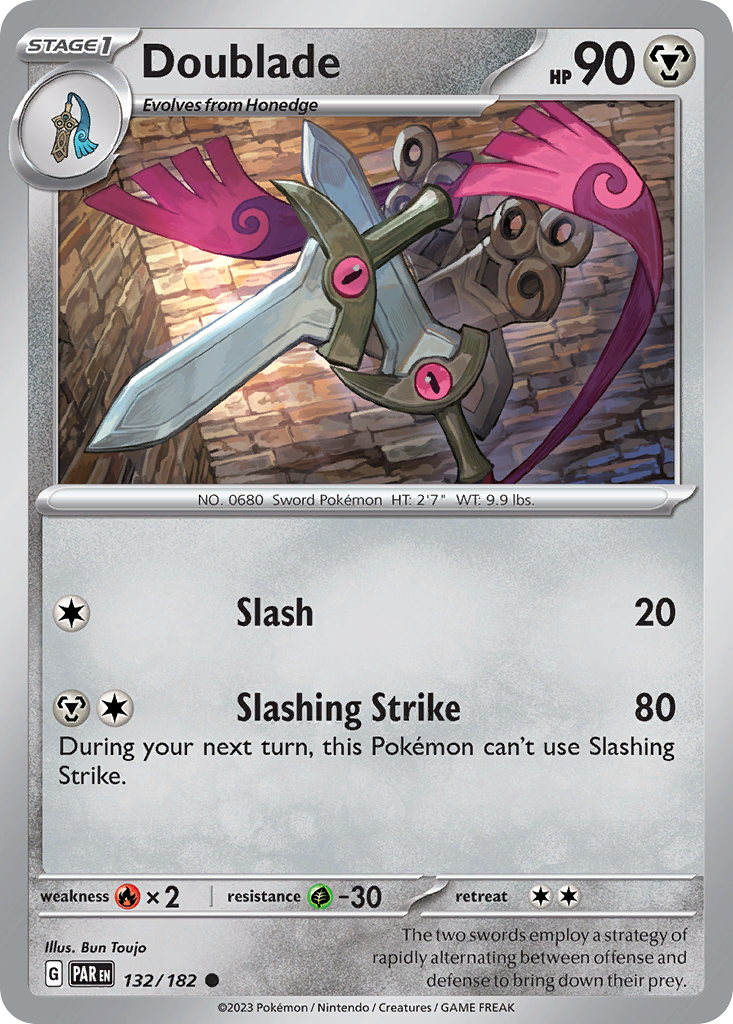 Doublade – Paradox Rift 132/182 Pokémon card