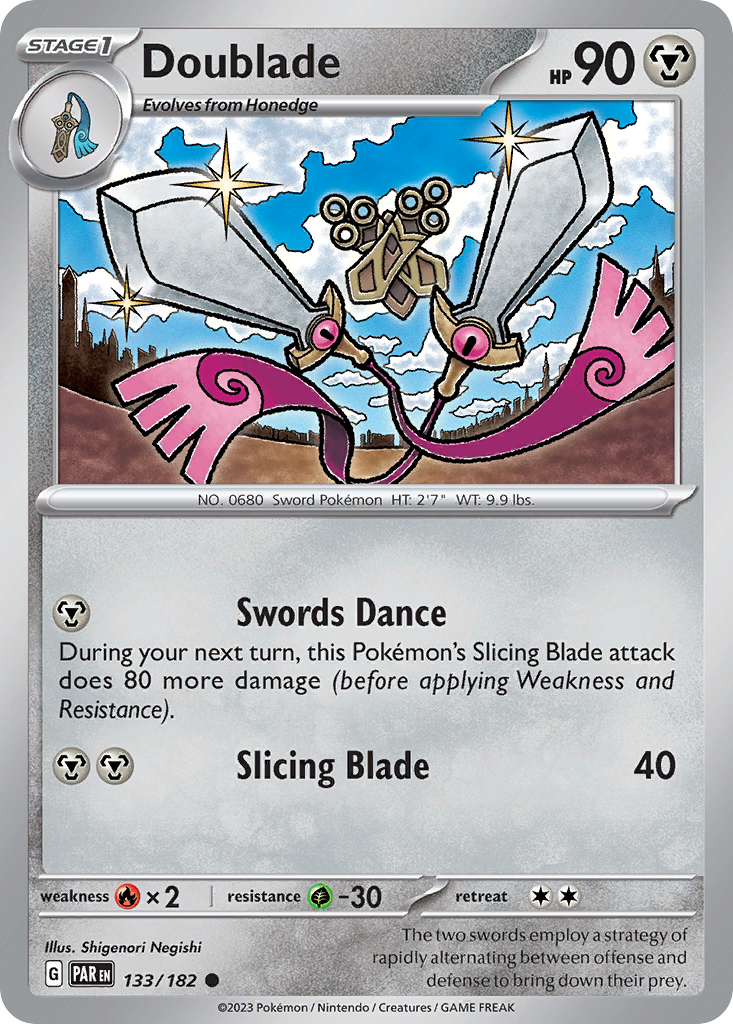 Doublade – Paradox Rift 133/182 Pokémon card