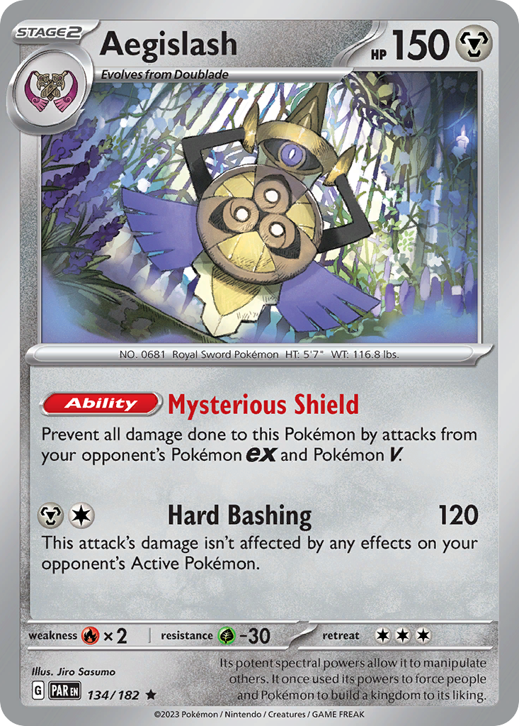 Aegislash – Paradox Rift 134/182 Pokémon card