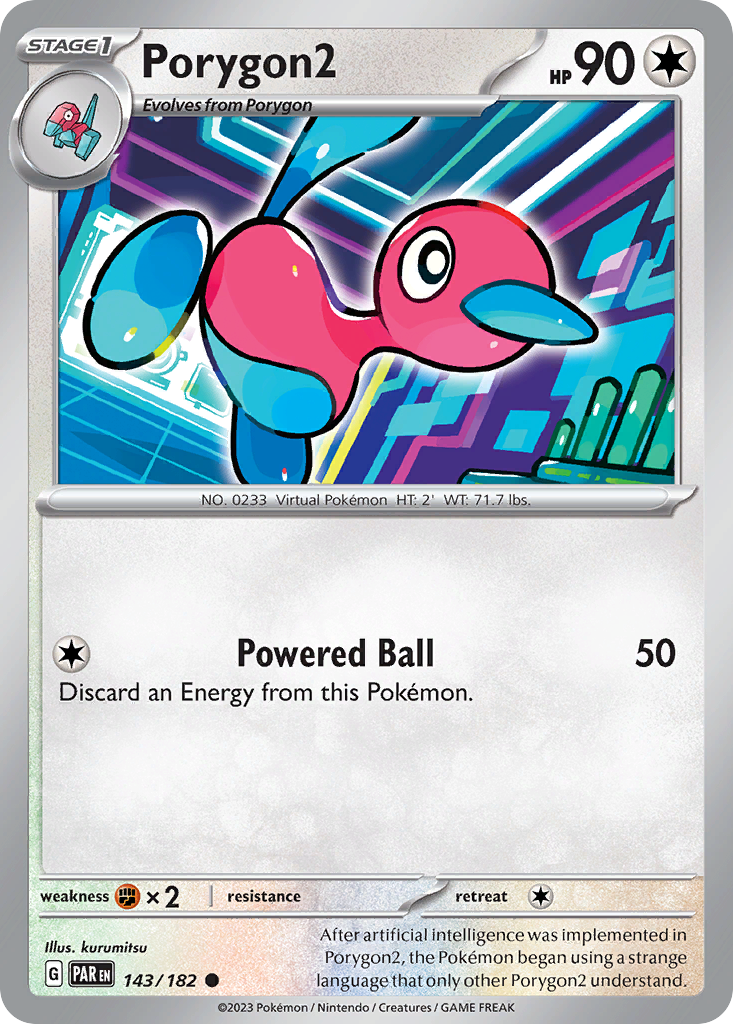 Porygon2 – Paradox Rift 143/182 Pokémon card