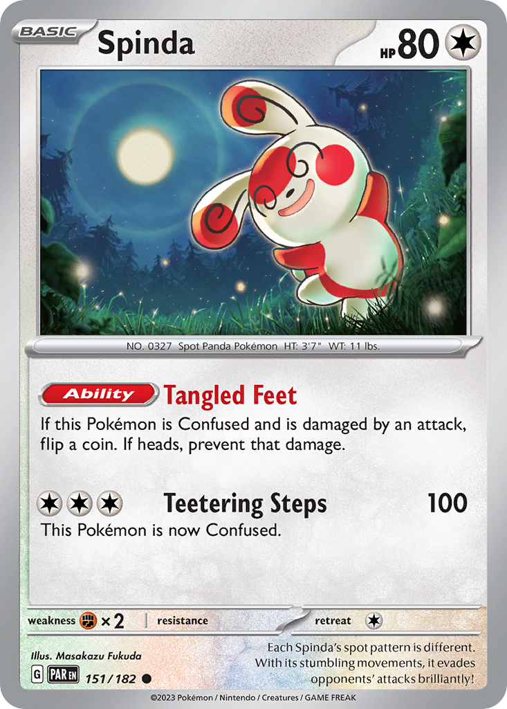 Spinda – Paradox Rift 151/182 Pokémon card