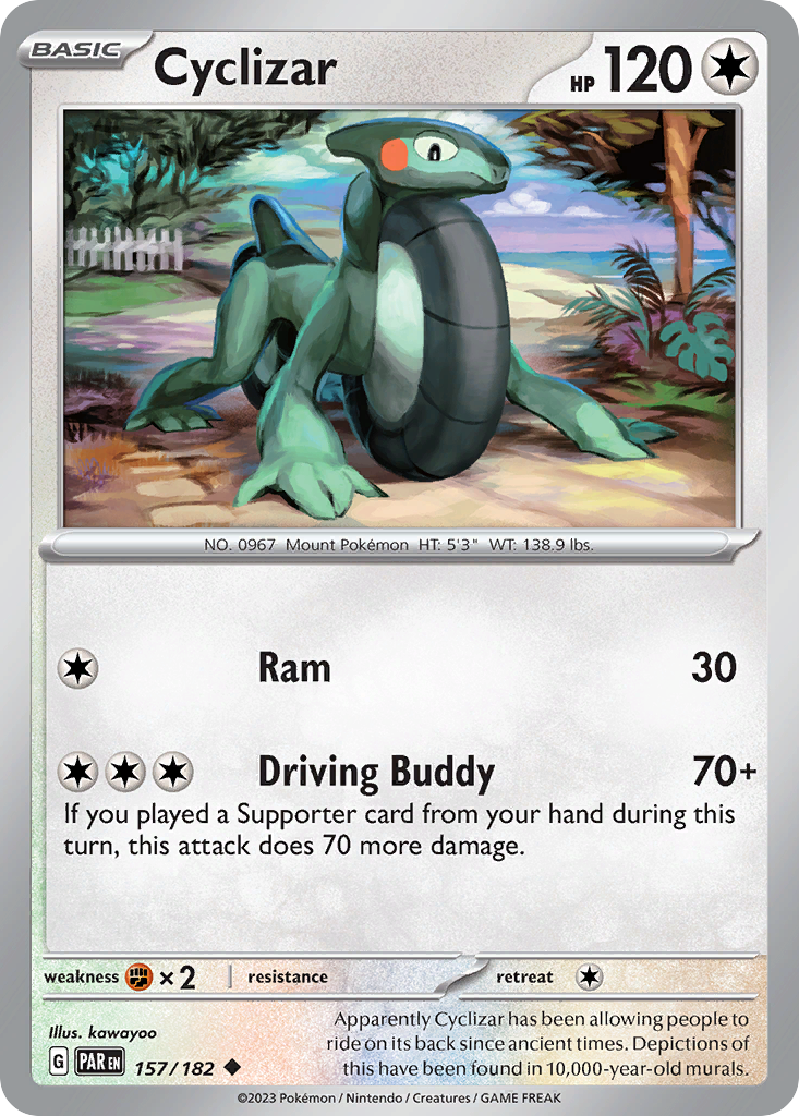 Cyclizar – Paradox Rift 157/182 Pokémon card