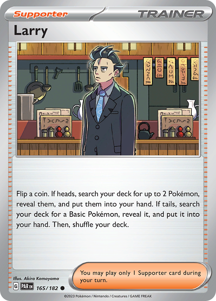 Larry – Paradox Rift 165/182 Pokémon card