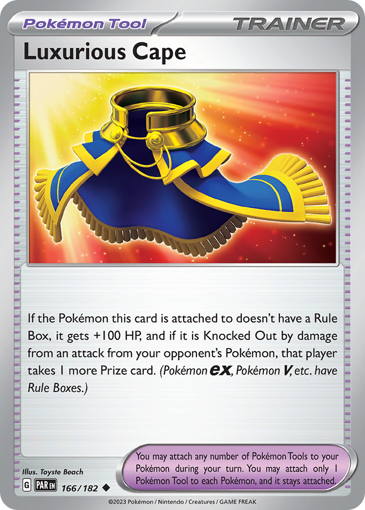 Luxurious Cape – Paradox Rift 166/182 Pokémon card