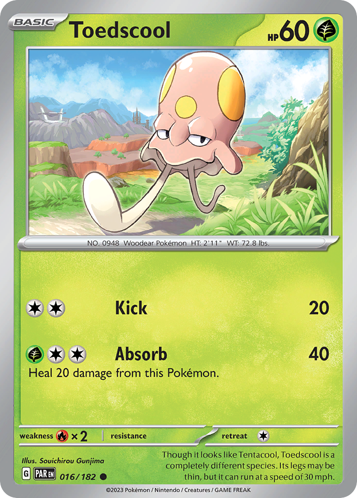 Toedscool – Paradox Rift 016/182 Pokémon card